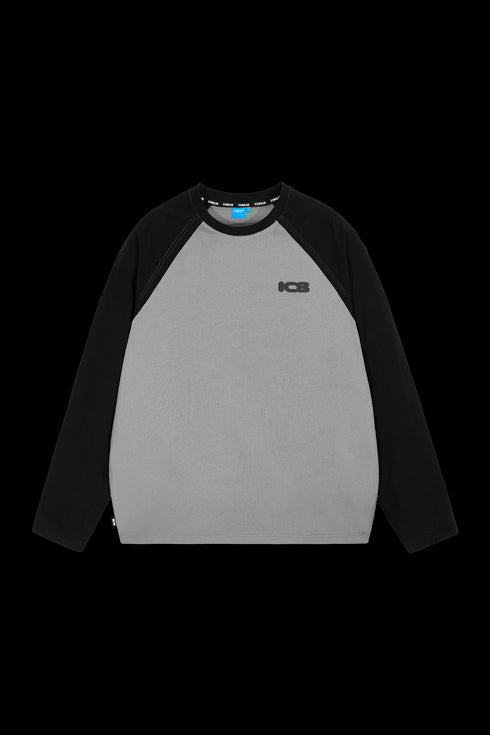 ICS Raglan Sleeve Contrast Color Long Sleeve T-shirt